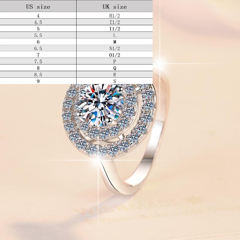 S925 Sterling Silver Ring Sunflower  Synthetic Moissanite fashion jewelry accessory woman girl promise ring-251(35%)