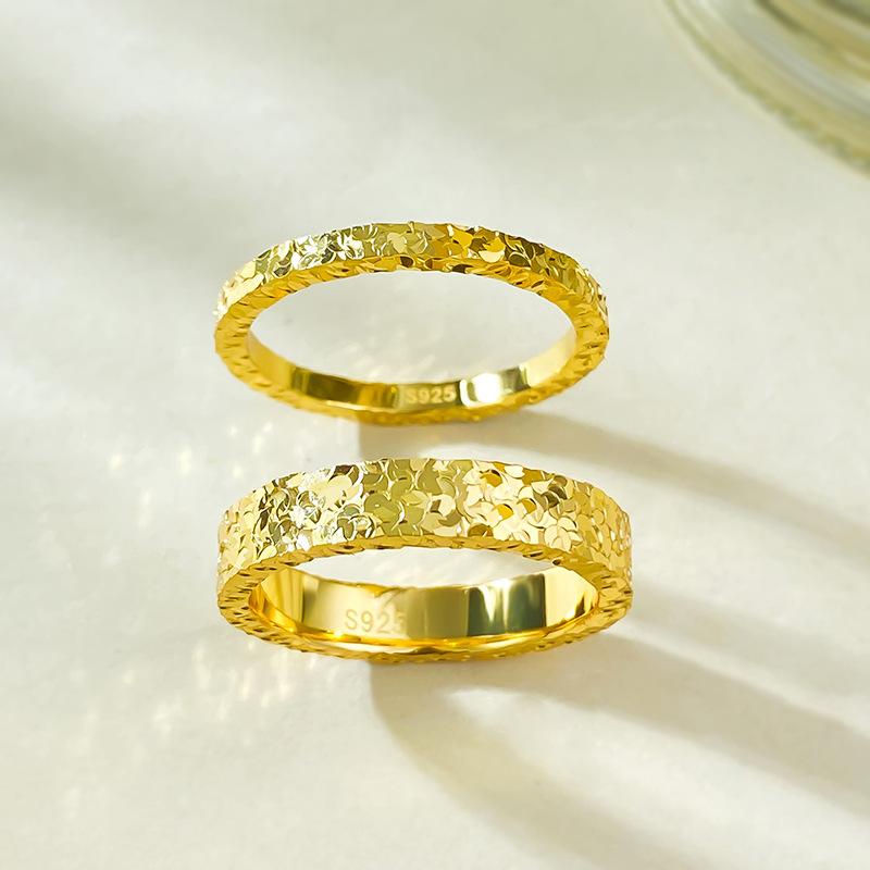 NO.090 S925 Sterling Silver Crushed Ice Ring fashion jewelry accessory woman girl promise ring Springtok