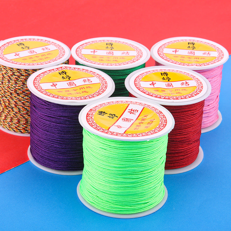 Polyamide Woven Thread，Used for DIY Jewelry（The diameter is 0.8mm/One roll is about 50 meters）