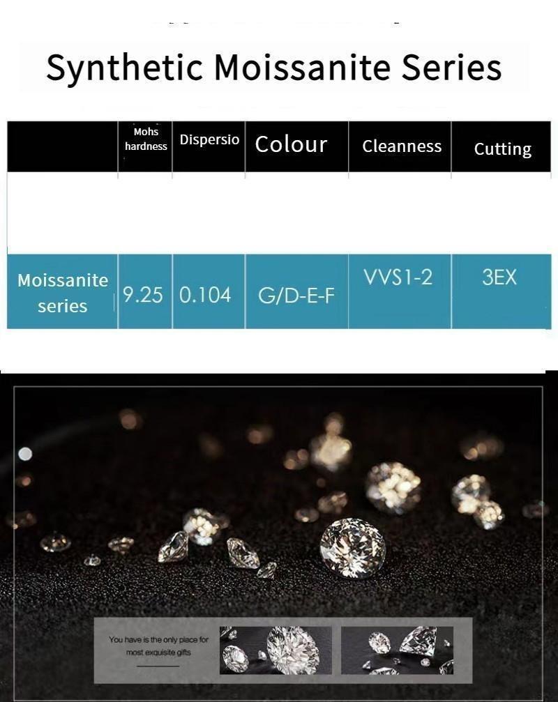 S925 Sterling Silver Big Grandma Ring Synthetic Moissanite Ring 3Carat-445 young  moissanite(25%)