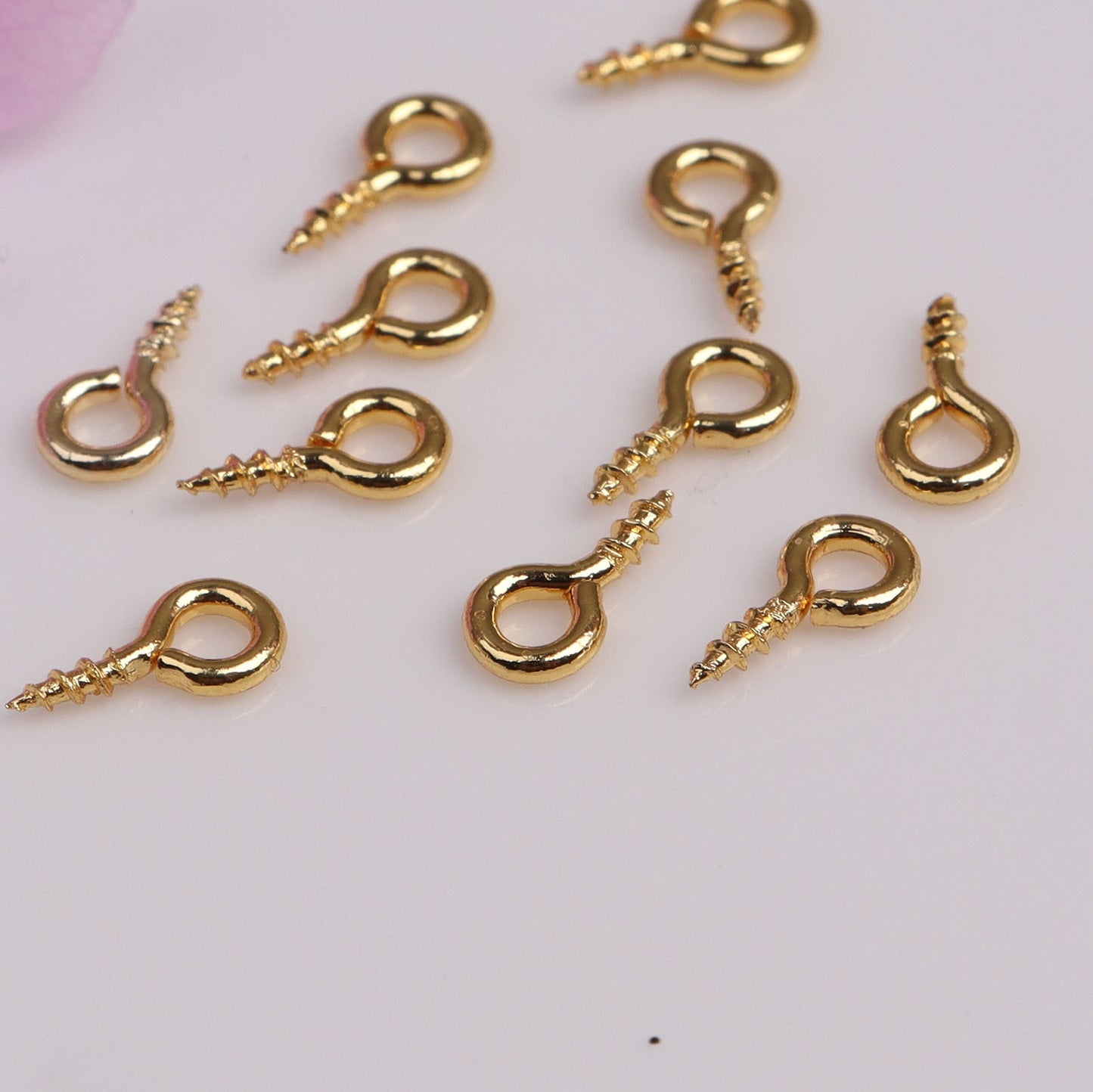 9-shaped Screw Copper Pendant Ring For Jewelry DIY，Covered By 14/18K Real Gold Or Silver