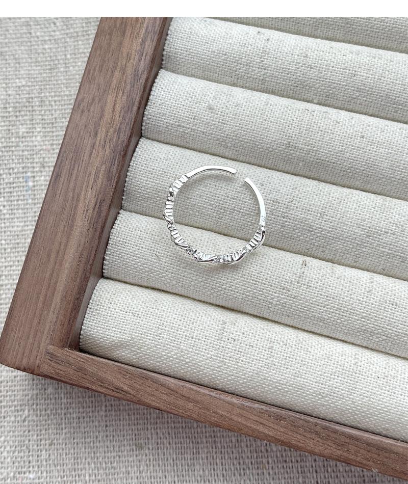 S925 Sterling Silver Wrapped Line Braided Ring Women's Open Plain Ring-534(45%)