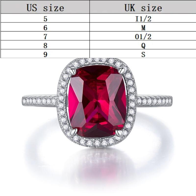 S925 sterling silver blue oval cut cushion shape Ring 8*10mm 8A cubic zirconia ring Springtok-160(35%)