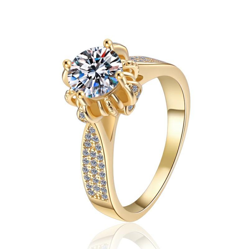 S925 Sterling Silver Rose Fountain Shaped Ring Synthetic Moissanite Ring 1Carat-273(35%)