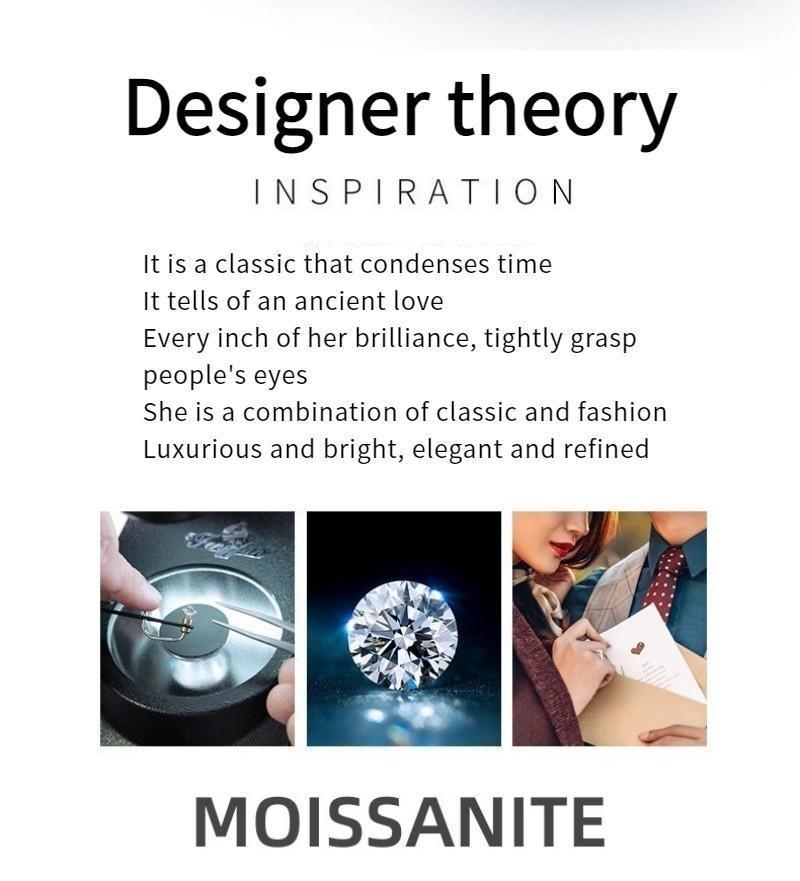 S925 Sterling Silver Twine Twist Ring Synthetic Moissanite Ring-197(35%)