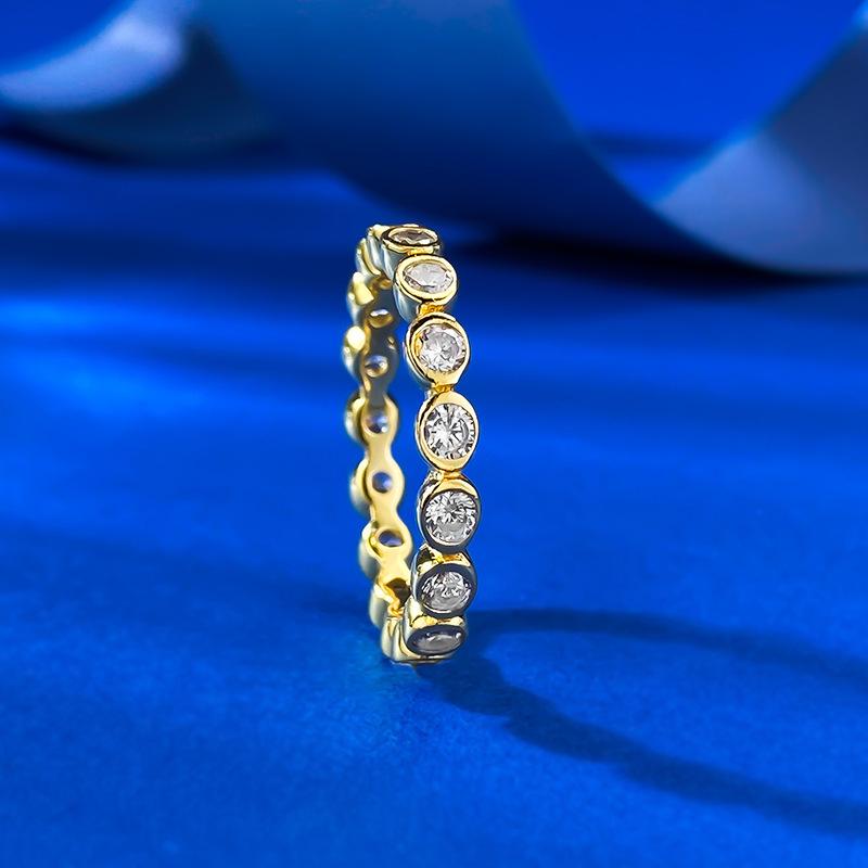 S925 Sterling Silver Pigeon Egg Band 6A Cubic Zirconia Ring jewellery-128(45%)