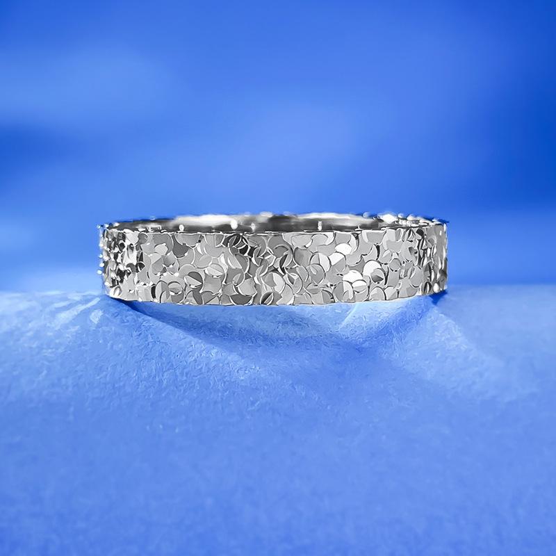 NO.090 S925 Sterling Silver Crushed Ice Ring fashion jewelry accessory woman girl promise ring Springtok