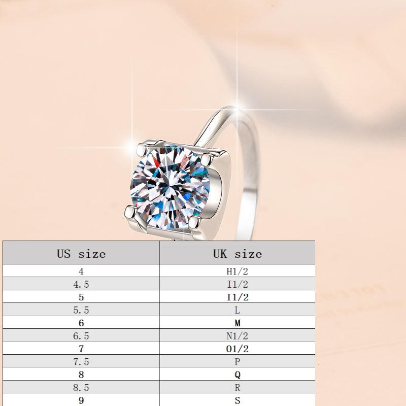 S925 Sterling Silver Square Oval Ring Synthetic Moissanite Ring-472(35%)