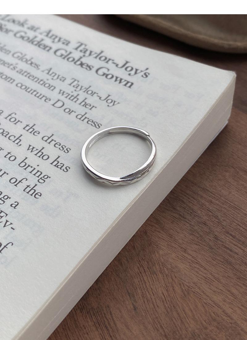 S925 Sterling Silver Niche Simple Matte Unisex Couple Rings Personality Fashion Light Luxury Pair Rings -630 jewellery  with  meaning(45%)