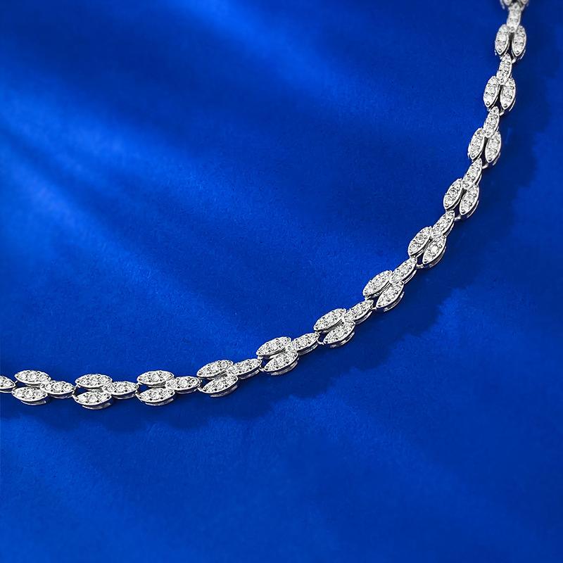 S925 Sterling Silver Full Elonggate Oval Stones 8A Cubic Zirconia Bracelet-305(15%)