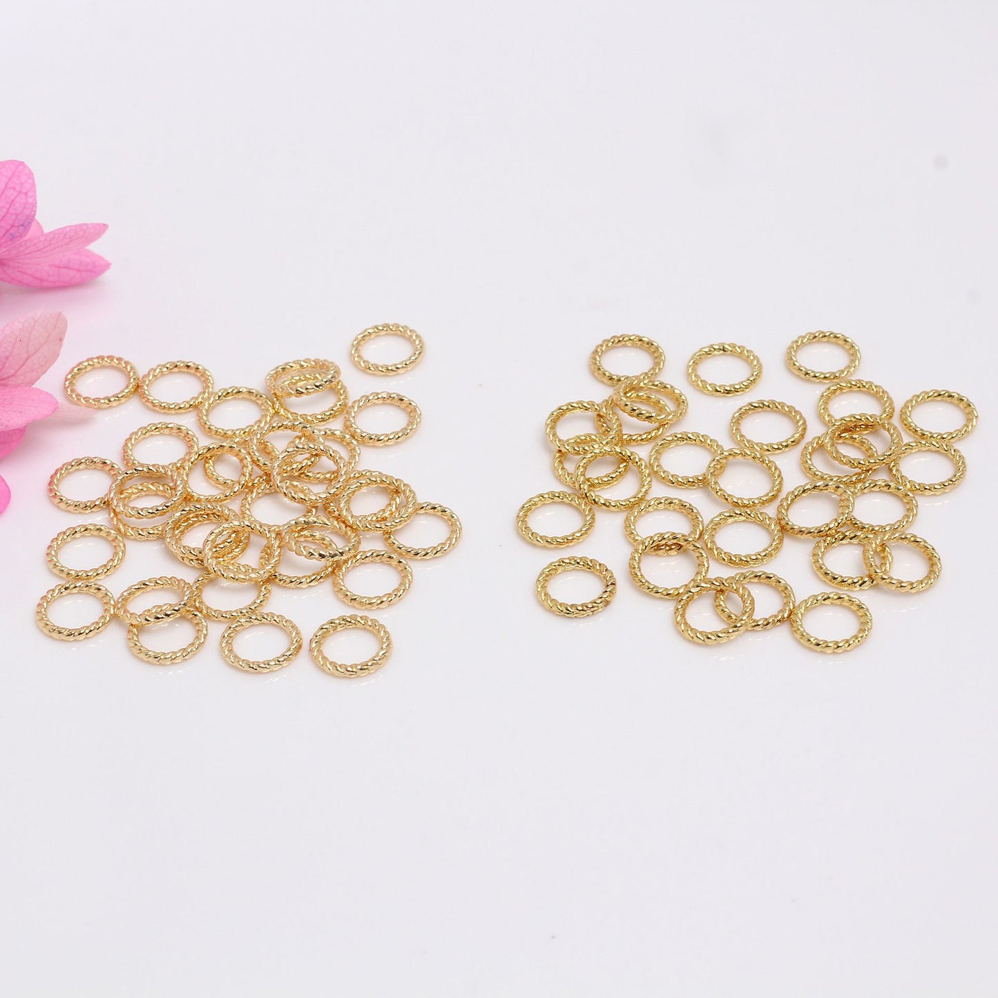 Twist Closed Loop For Jewelry DIY, Covered By 14/18K Real Gold Or Silver