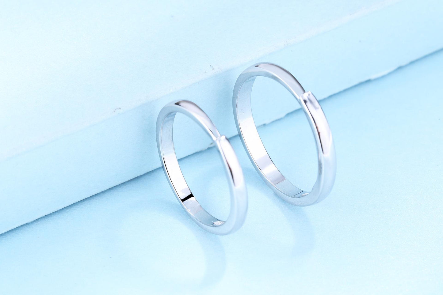 S925 Sterling Silver Sun and Star Simple Open Couple  Ring-496(45%)