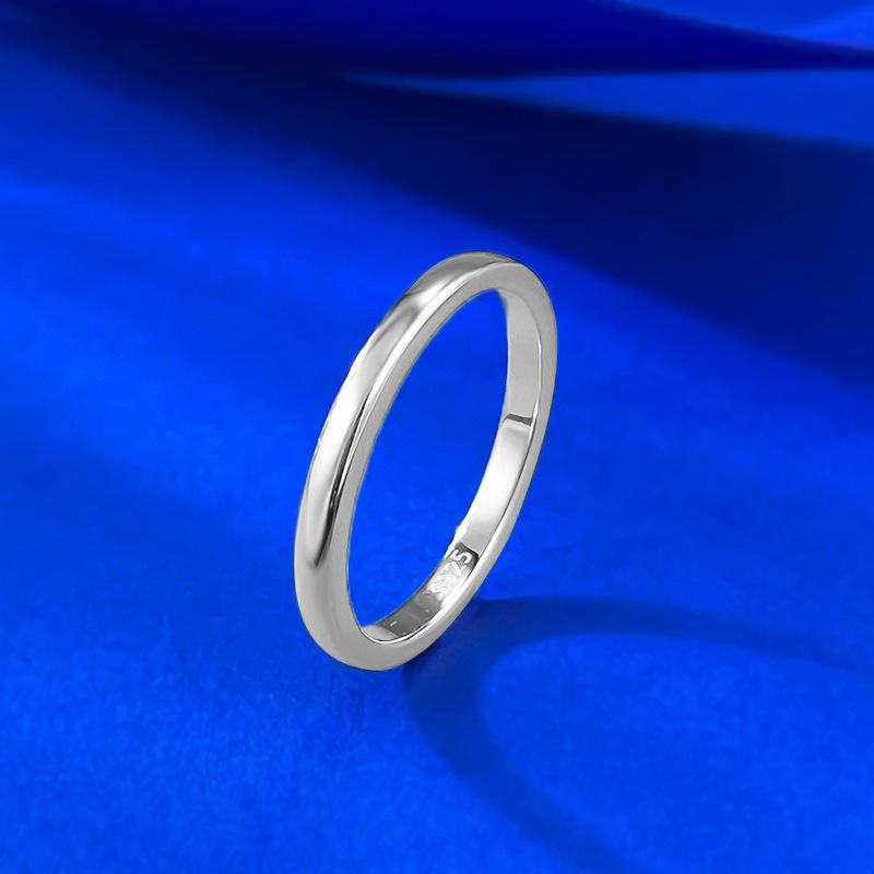 S925 Sterling Silver Smooth Surface Plain Band Ring - 579(35%)