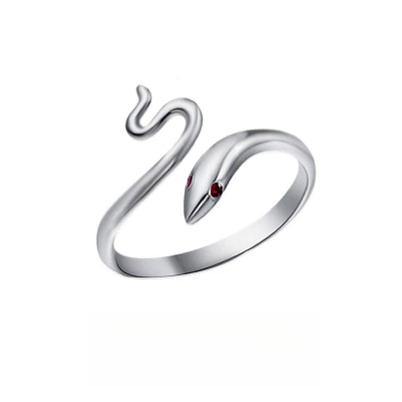 S925 Sterling Silver Ring Snake Shape Open Couple Ring-499(45%)