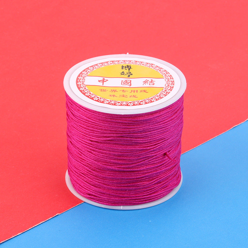 Polyamide Woven Thread，Used for DIY Jewelry（The diameter is 0.8mm/One roll is about 50 meters）