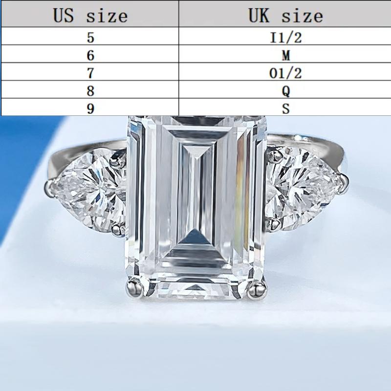 S925 Sterling Silver Grandma Cut Rock Sugar Ring 12*8mm 8A Cubic Zirconia Ring 5Carat-233(35%)