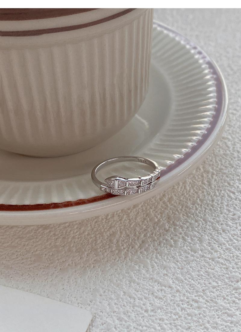 S925 Sterling Silver Snake-Shaped Ring Open Ring For Women -506(45%)