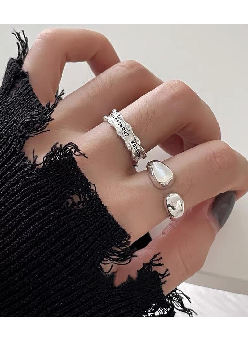 S925 Sterling Silver Articulated French Ring Open Ring -509(45%)