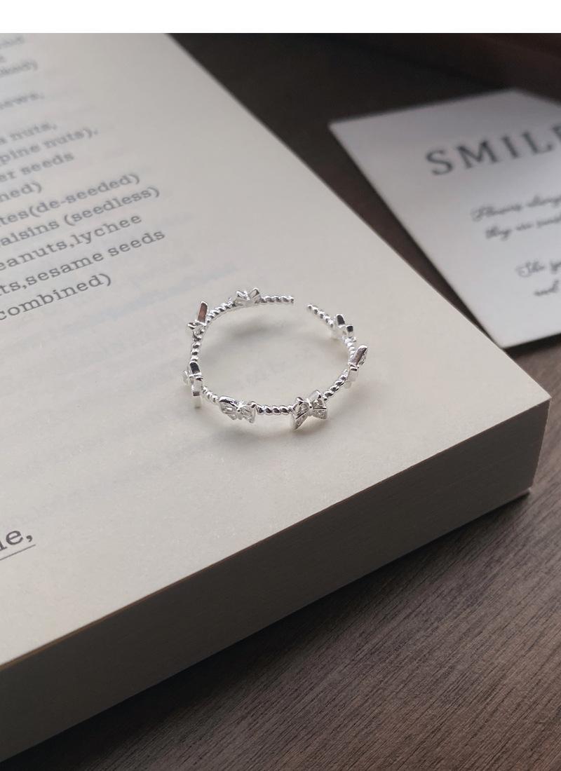 S925 Sterling Silver Three-Dimensional Butterfly Ring Women - 492(45%)