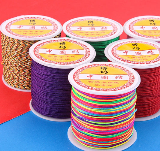 Polyamide Woven Thread，Used for DIY Jewelry（The diameter is 0.8mm/One roll is about 50 meters）