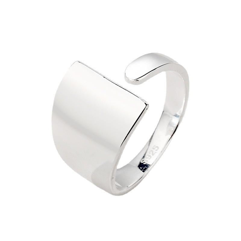 S925 Sterling Silver Irregular Geometric Ring Women's Open Ring-554(45%)