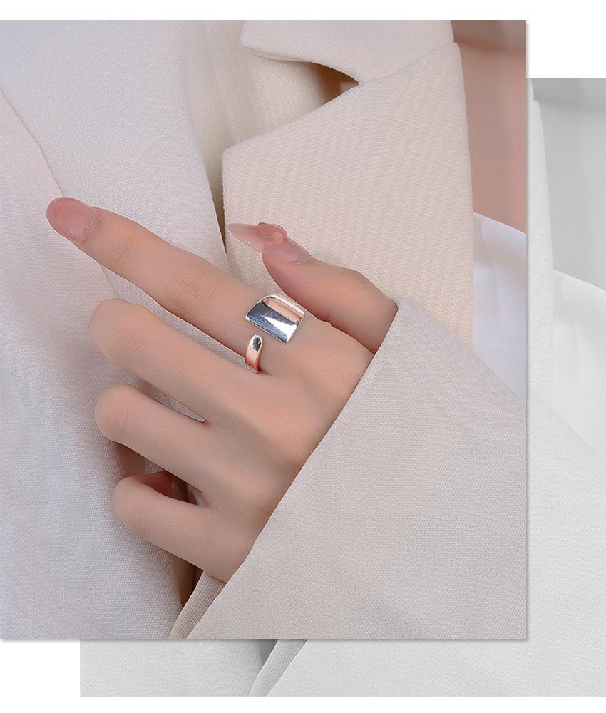 S925 Sterling Silver Irregular Geometric Ring Women's Open Ring-554(45%)