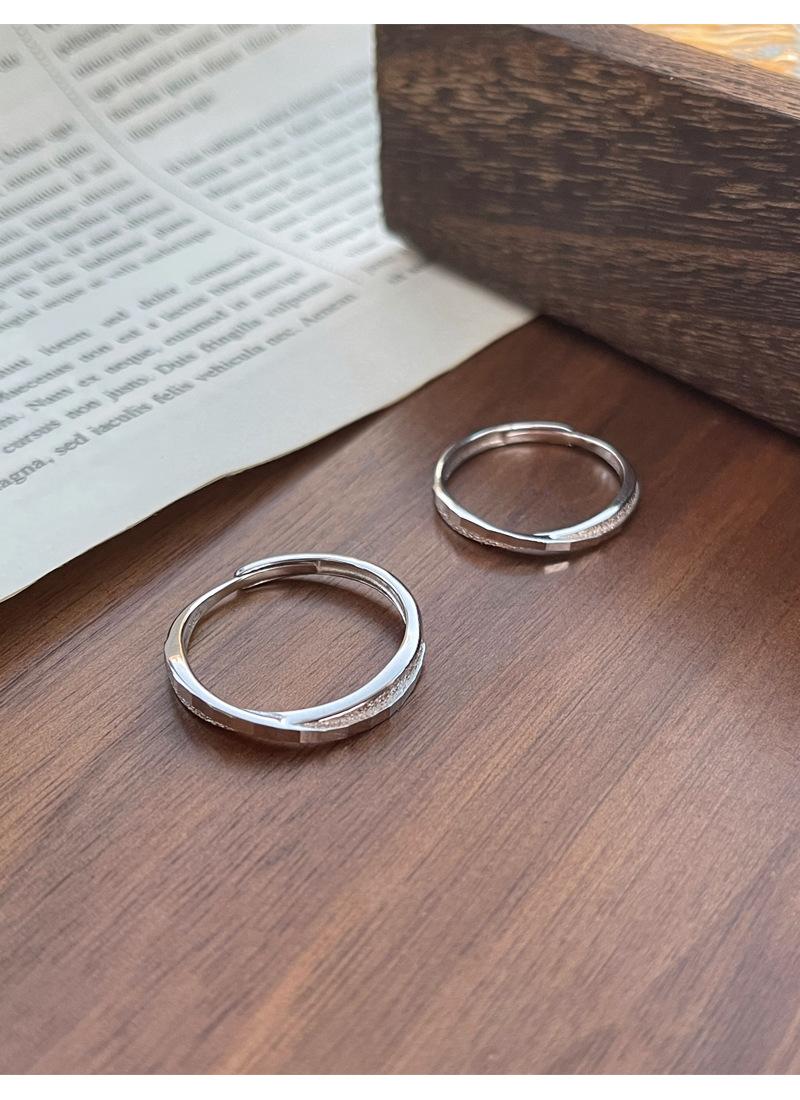 S925 Sterling Silver Mobius Plain Band Couple Rings Pair - 526 weddingring(45%)
