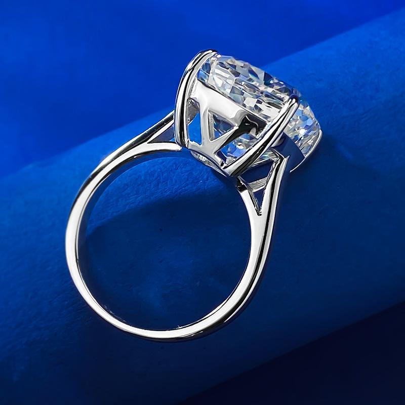 S925 Sterling Silver Ice Flower Cut High Carbon Ring 12*14 8A Cubic Zirconia Ring fashion jewelry accessory woman girl promise ring-264(35%)
