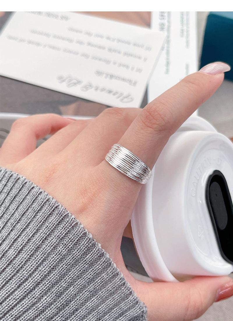 S925 Sterling Silver Multi-layer Ring Women's Open Ring-529(45%)