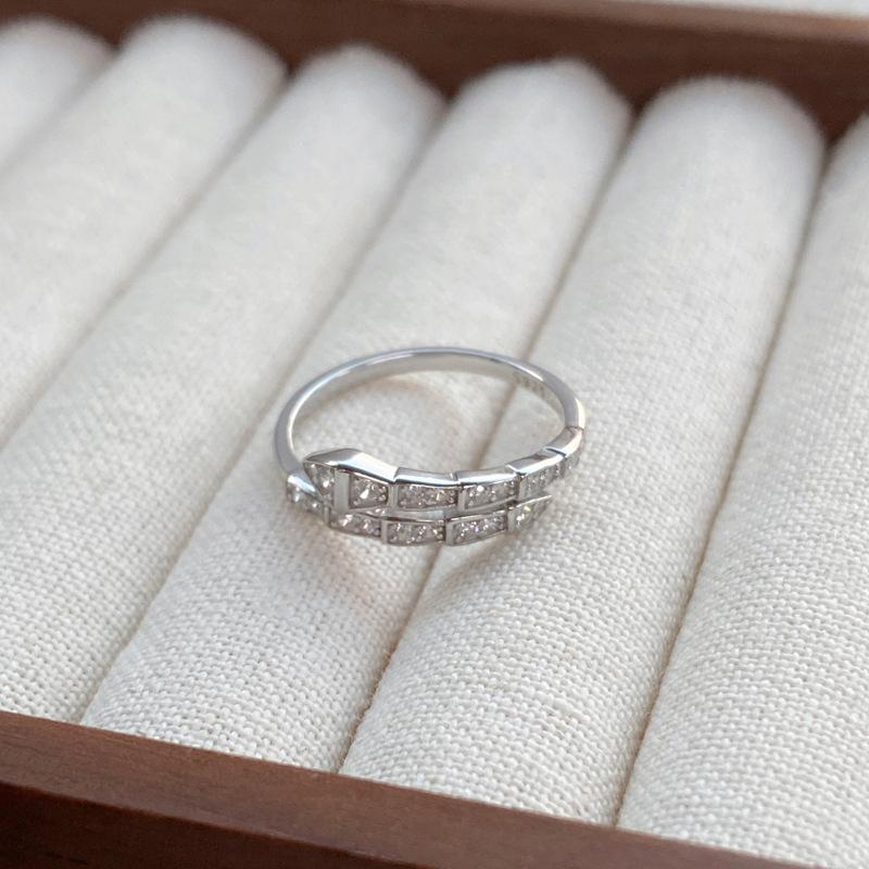 S925 Sterling Silver Snake-Shaped Ring Open Ring For Women -506(45%)