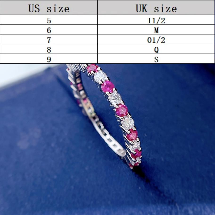 S925 Sterling Silver Color Fine Row Band Ring 6A Cubic Zirconia Ring fashion jewelry accessory woman girl promise ring-129(35%)