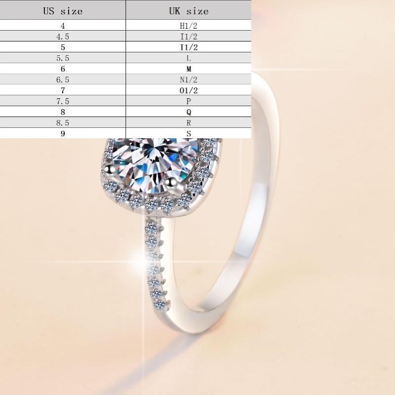 S925 Sterling Silver Halo D Color Synthetic Moissanite Square Ring/1 Carat/2 Carat/ White/Green/Yellow/Black/High Grade fashion jewelry accessory woman girl promise ring-210(35%)