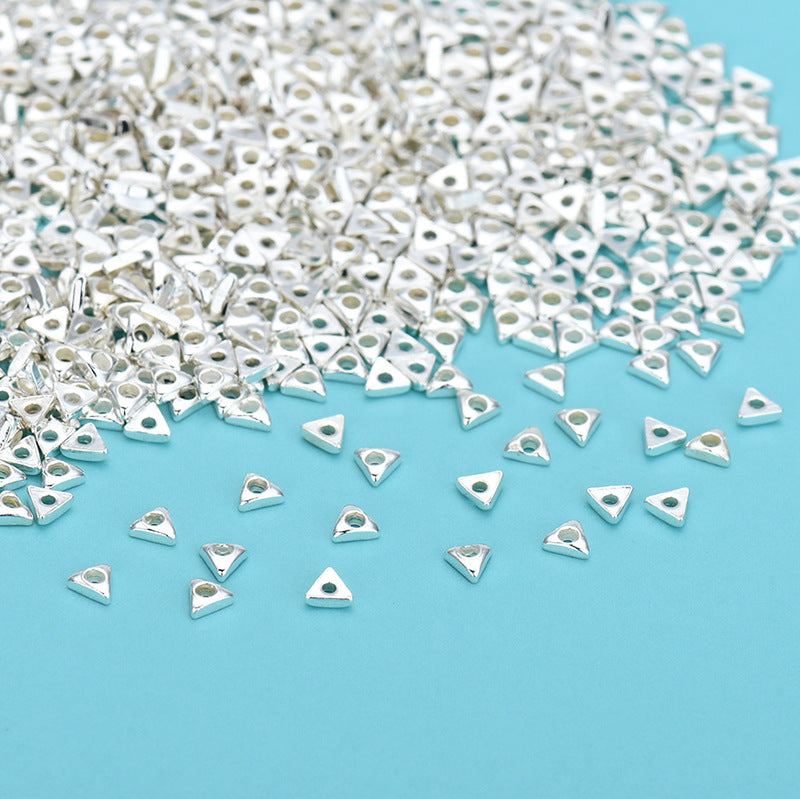 S925 Sterling Silver Triangle Beads for Jewelry Making(Style 2/Price of 2g)