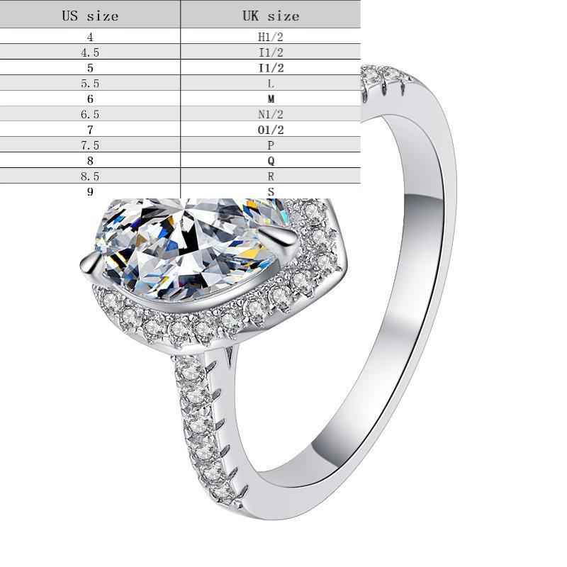 S925 Sterling Silver Heart-Shaped Ring Synthetic Moissanite Ring fashion jewelry accessory woman girl promise ring-250(35%)