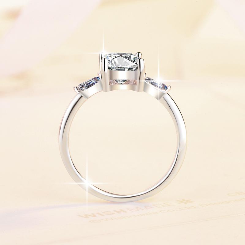 NO.118 S925 Sterling Silver Grandmother Cut Ring/2 Karat/Synthetic Moissanite Ring elegant luxury daily life woman birthday gift engagement Springtok