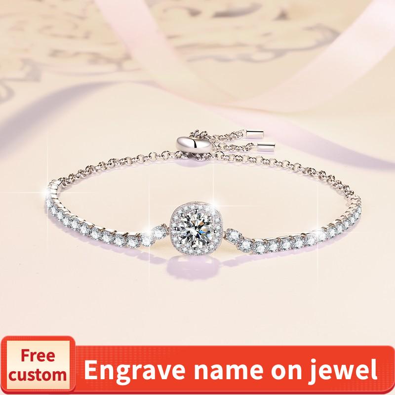 S925 Sterling Silver Starry Sky Bracelet Colored Synthetic Moissanite Bracelet fashion jewelry accessory woman girl promise ring-316(35%)