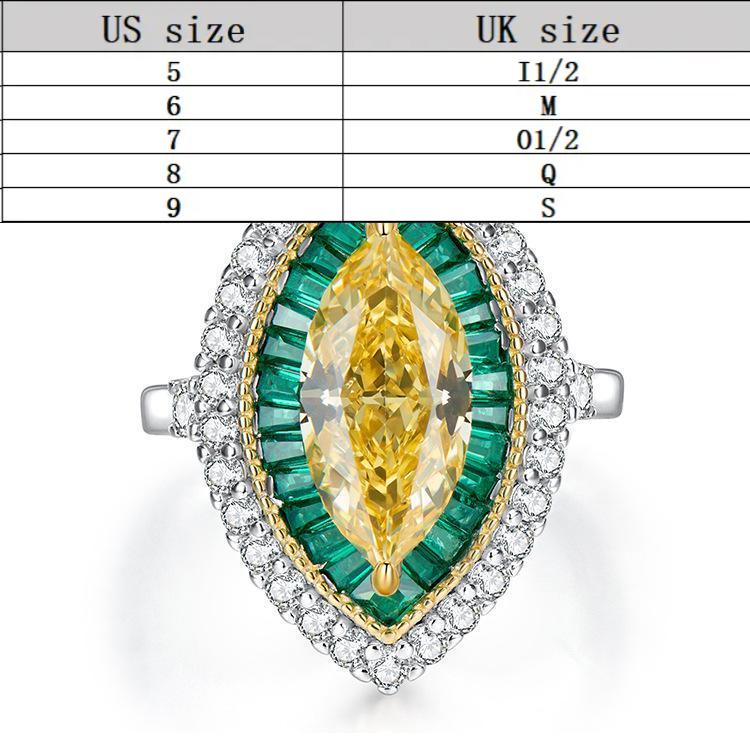 S925 Sterling Silver Marquise Ice Flower Cut Horse Eye Ring 6*13 8A Cubic Zirconia Ring fashion jewelry accessory woman girl promise ring-174(35%)