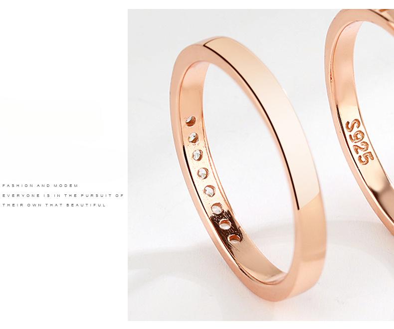 S925 Sterling Silver Vintage Roman Numeral Couple Ring-482 weddingring(45%)