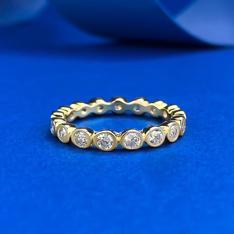 S925 Sterling Silver Pigeon Egg Band 6A Cubic Zirconia Ring jewellery-128(45%)