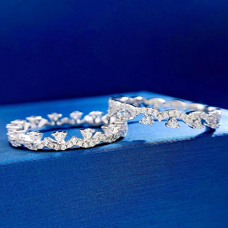 NO.092 S925 Sterling Silver Lace Ring 6A Cubic Zirconia Ring fashion jewelry accessory woman girl promise ring Springtok