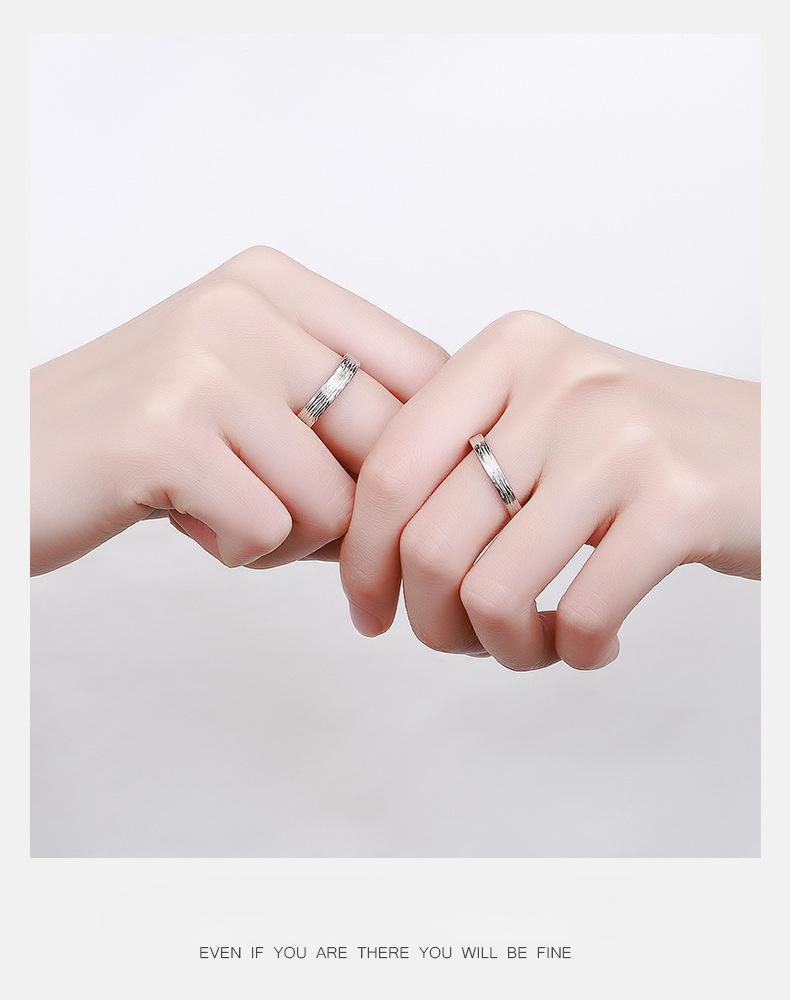 S925 Sterling Silver Couple Rings Pair Ring - 558 weddingring(45%)