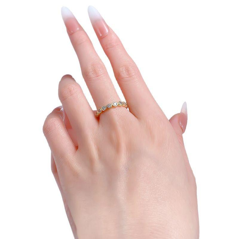 S925 Sterling Silver Pigeon Egg Band 6A Cubic Zirconia Ring jewellery-128(45%)