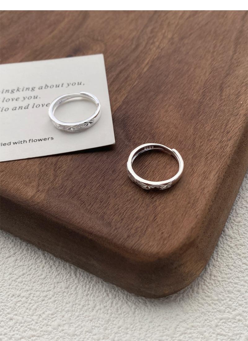 S925 Sterling Silver Gypsophila Couple Ring-634 weddingring(45%)