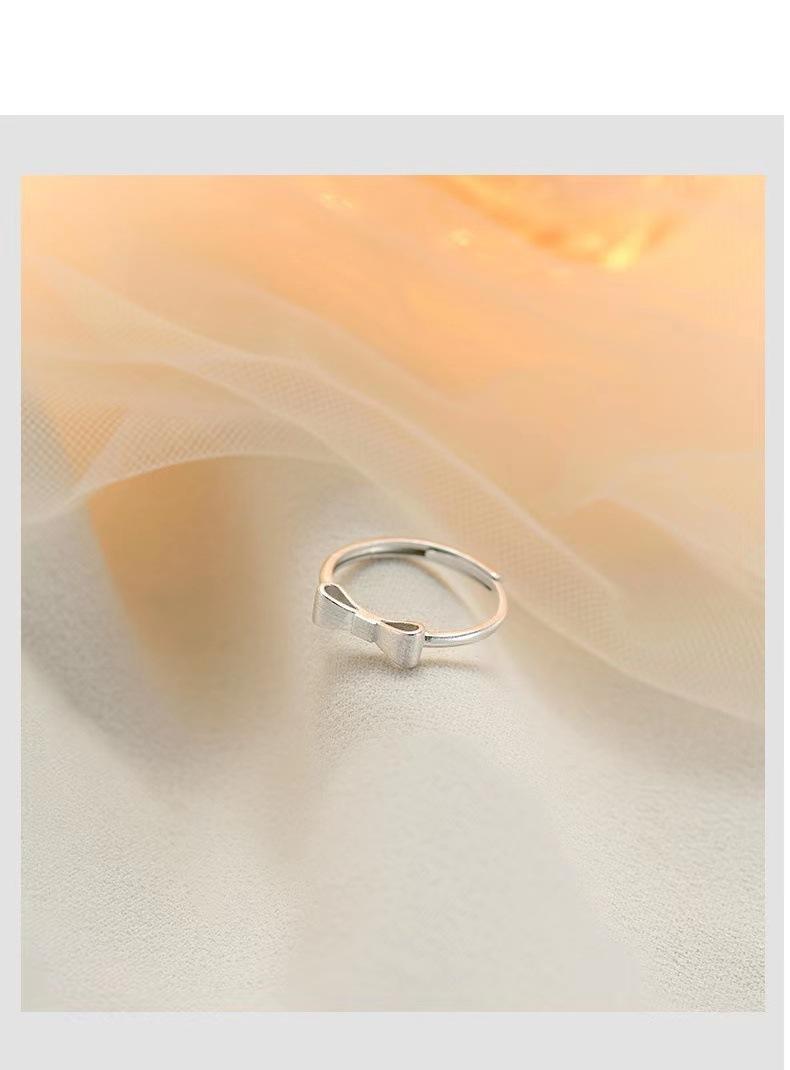 S925 Sterling Silver Girl Bow Ring For Women-541(45%)