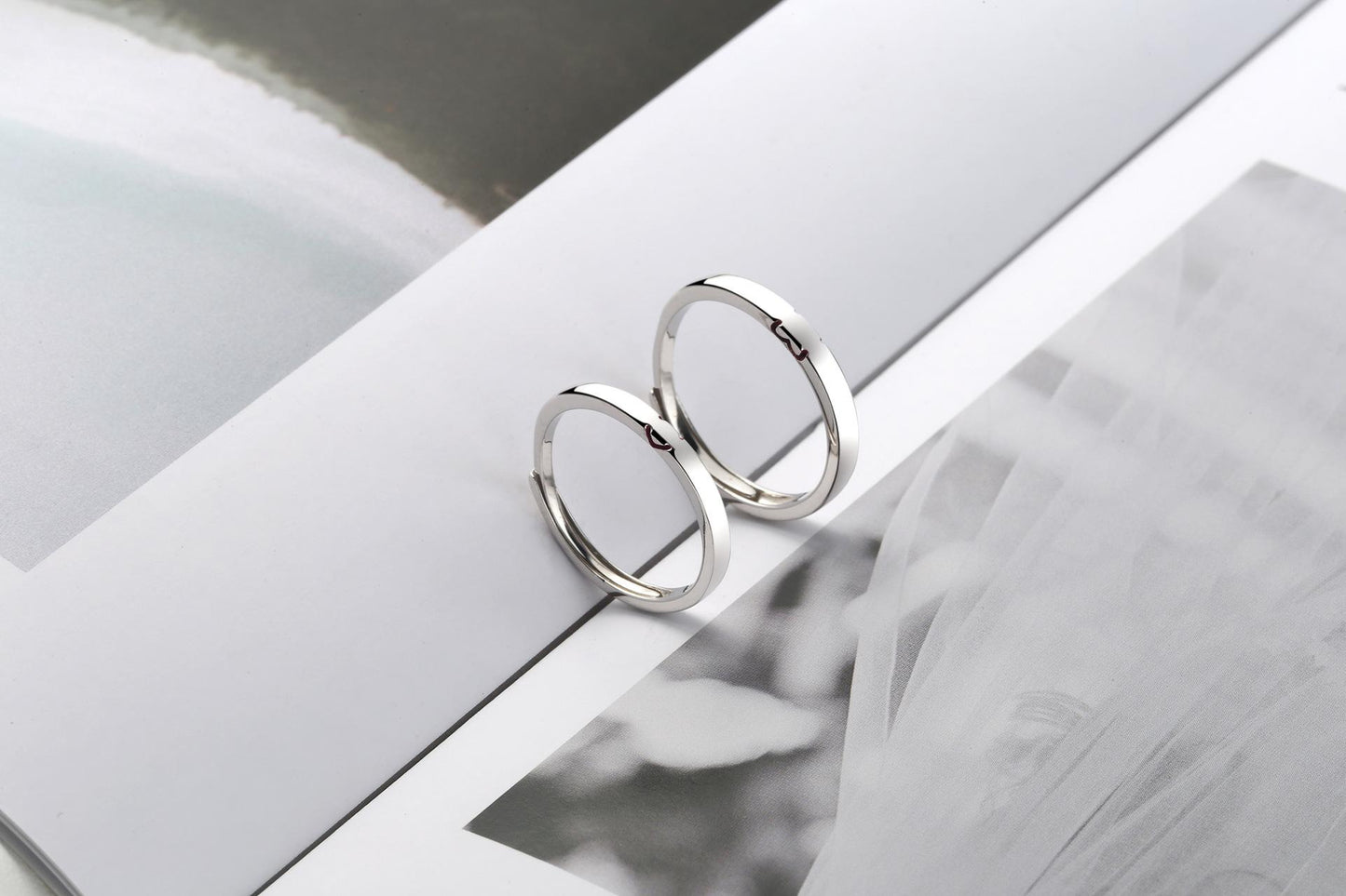 S925 Sterling Silver Love Couple Open Ring-493 weddingring(45%)