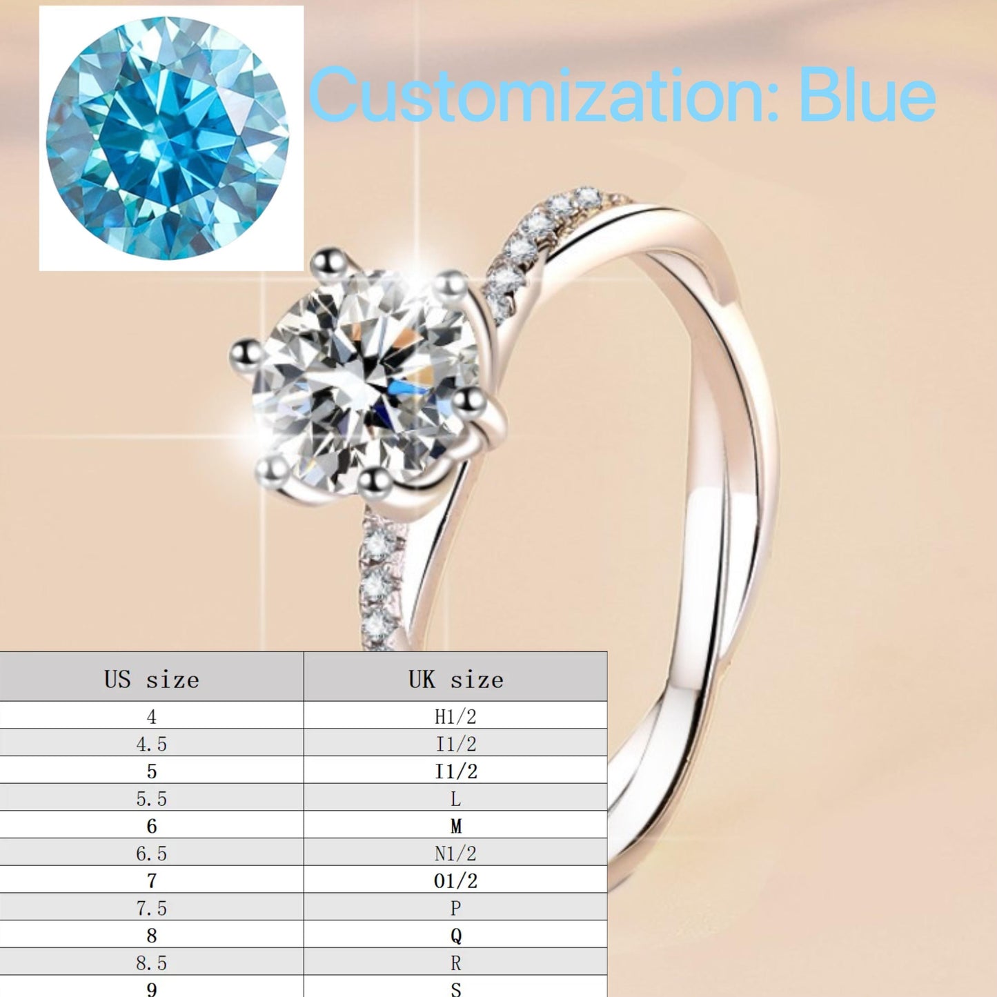 S925 Sterling Silver Love Interwoven Ring Synthetic Moissanite Ring fashion jewelry accessory woman girl promise ring-193(35%)