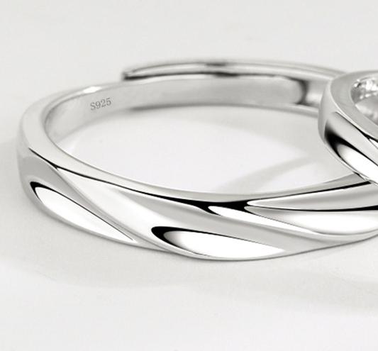 S925 Sterling Silver Simple Plain Band Couple Rings - 487 weddingring(45%)