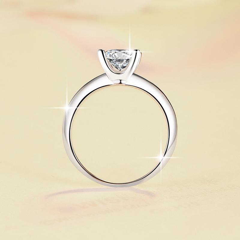 6A Cubic Zirconia S925 Sterling Silver Four-claw Princess Square Ring 1.2Carat-469(25%)