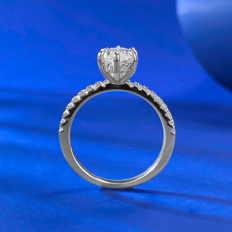 S925 Sterling Silver Marquise Cut Horse Eye Ring 6*12mm 8A Cubic Zirconia Ring fashion jewelry accessory woman girl promise ring-108(35%)