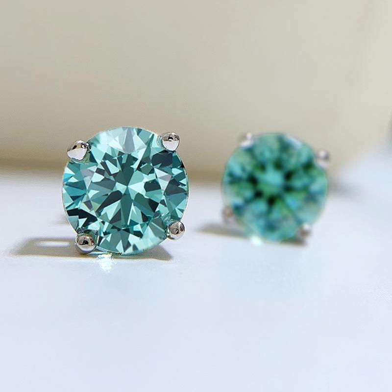 S925 Sterling Silver Eight Arrows and Eight Hearts Cut Round Earring 8mm 6A Cubic Zirconia Earring Springtok-611(35%)